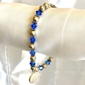 TZ# Italian Sterling 925 Silver & Crystal Bracelet